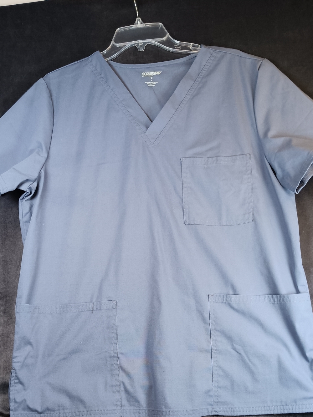 Scrubstar Men’s Slate Blue V-Neck Short Sleeve Scrub Top